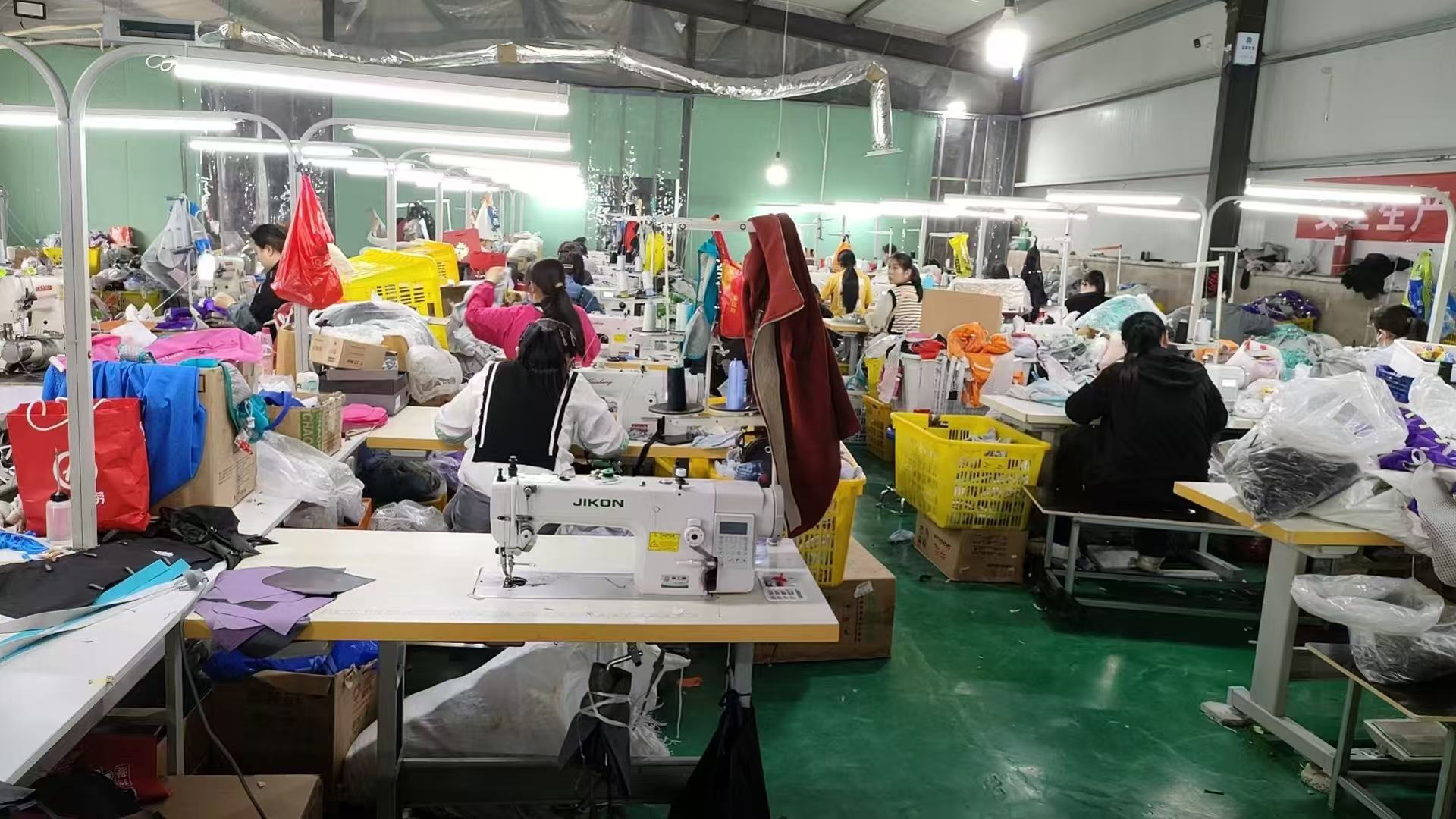 KalunStyles inside factory — workers at work on production lines