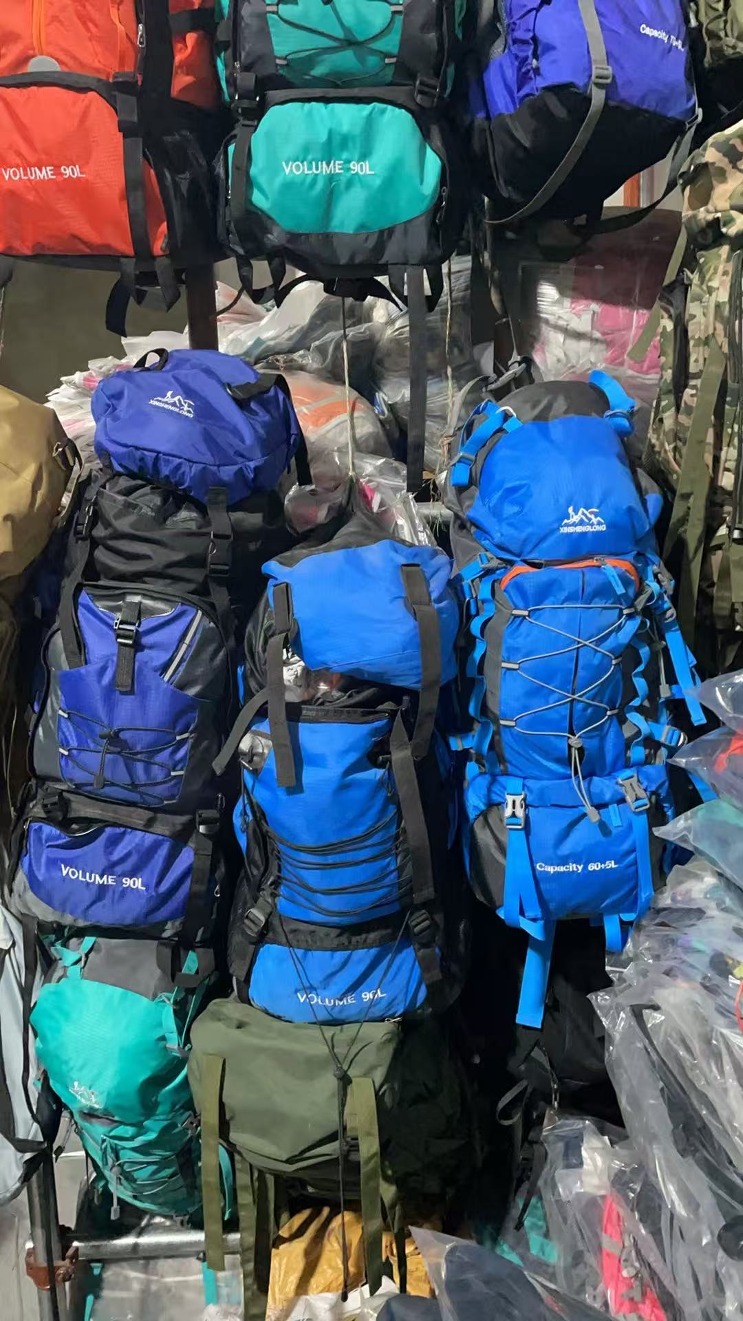 KalunStyles backpacks in factory stock ready for shipment