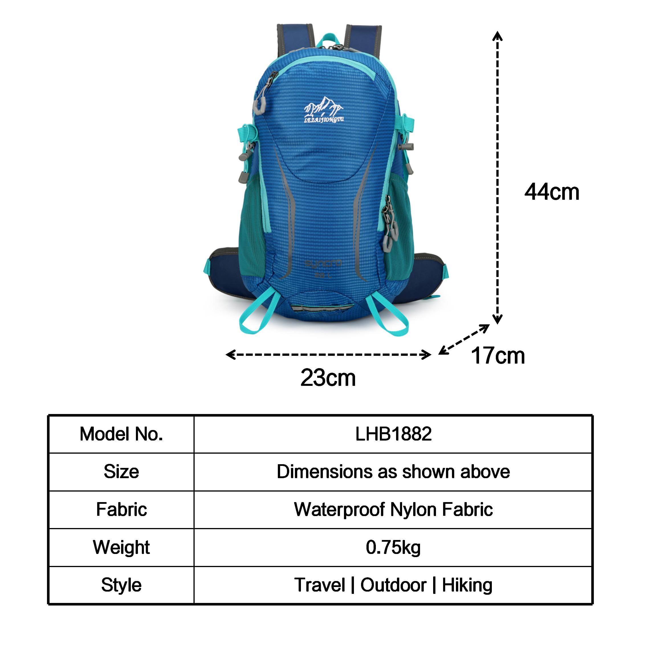 Doje Lightweight Nylon Hiking Backpack view 2